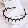 Women's Solid Color Lace Tooth Hairband Simple All Match Headband For Face Washing And Everyday Hair Styling