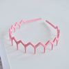 Women's Solid Color Lace Tooth Hairband Simple All Match Headband For Face Washing And Everyday Hair Styling