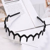 Women's Solid Color Lace Tooth Hairband Simple All Match Headband For Face Washing And Everyday Hair Styling