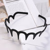 Women's Solid Color Lace Tooth Hairband Simple All Match Headband For Face Washing And Everyday Hair Styling