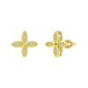 Women's Sparkling Zircon 925 Sterling Silver Earrings With Animal Zodiac Geometric Design Electroplated