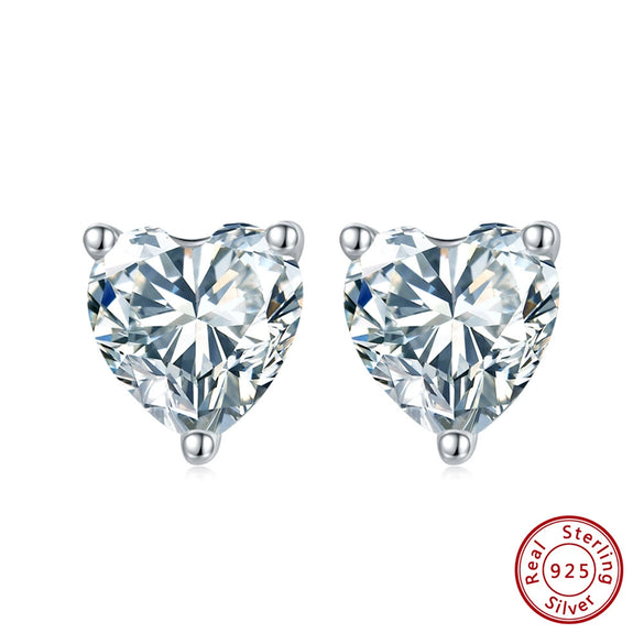Women's Sparkling Zircon 925 Sterling Silver Earrings With Animal Zodiac Geometric Design Electroplated