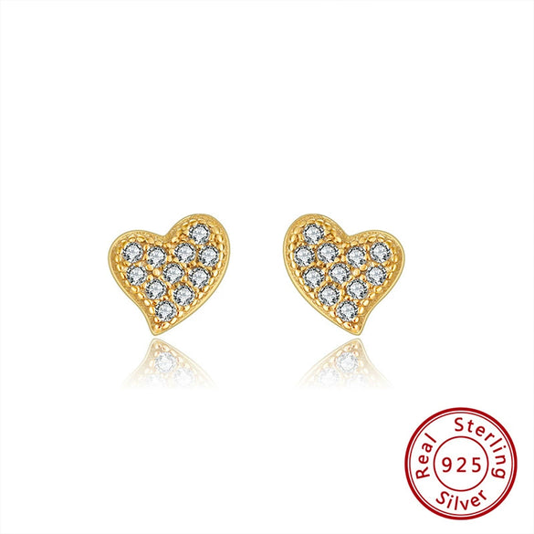 Women's Sparkling Zircon 925 Sterling Silver Earrings With Animal Zodiac Geometric Design Electroplated
