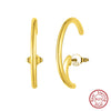 Women's Sparkling Zircon 925 Sterling Silver Earrings With Animal Zodiac Geometric Design Electroplated