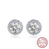 Women's Sparkling Zircon 925 Sterling Silver Earrings With Animal Zodiac Geometric Design Electroplated