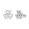 Women's Sparkling Zircon 925 Sterling Silver Earrings With Animal Zodiac Geometric Design Electroplated