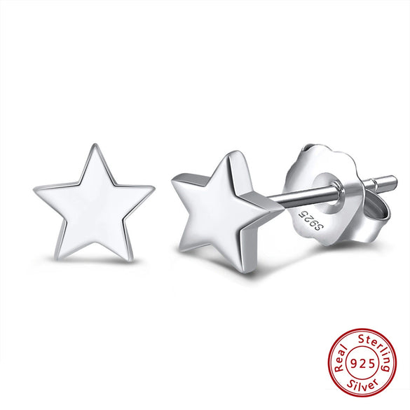 Women's Sparkling Zircon 925 Sterling Silver Earrings With Animal Zodiac Geometric Design Electroplated