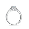 Women's Specialshaped Moissanite Ring S925 Sterling Silver Eggshaped Geometric Design