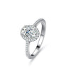 Women's Specialshaped Moissanite Ring S925 Sterling Silver Eggshaped Geometric Design