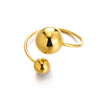 Women's Spherical Stainless Steel Ring With Electroplating Treatment