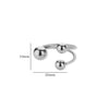 Women's Spherical Stainless Steel Ring With Electroplating Treatment