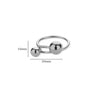 Women's Spherical Stainless Steel Ring With Electroplating Treatment