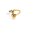 Women's Spherical Stainless Steel Ring With Electroplating Treatment
