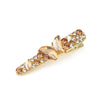 Women's Spring And Summer New Butterfly Rhinestone Crystal Duckbill Hairpin With Diamond Design And Electroplating
