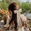 Women's Spring Mesh Bow Hairpin Purely Handmade Accessories