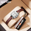 Women's Square Alloy Alloy Case Quartz Watch With Mesh Belt And Roman Pattern Waterproof Fashion Simple Compact Leisure Style