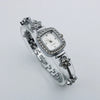 Women's Square Alloy And Stainless Steel Bracelet Quartz Watch Light Luxury Casual Style