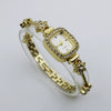 Women's Square Alloy And Stainless Steel Bracelet Quartz Watch Light Luxury Casual Style