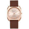 Women's Square Alloy Case And Silicone Band Quartz Watch With Spiral Crown And Horseshoe Buckle