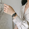 Women's Square Alloy Case Imitation Leather Strap Simple Retro Leisure Watch
