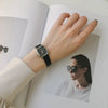 Women's Square Alloy Case Imitation Leather Strap Simple Retro Leisure Watch