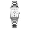 Women's Square Alloy Case Stainless Steel Band Retro Fashion Quartz Watch With Imported Movement And Calendar