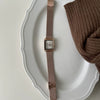 Women's Square Alloy Case Steel Strip Leisure Quartz Watch With Ordinary Glass Mirror