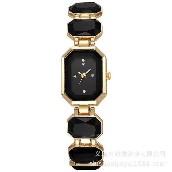 Women's Square Alloy Quartz Watch Light Luxury Niche Elegant Fashion Style