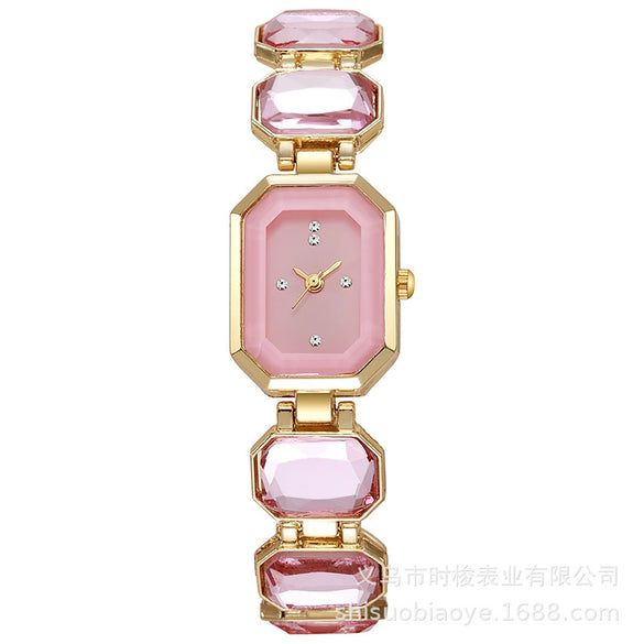 Women's Square Alloy Quartz Watch Light Luxury Niche Elegant Fashion Style
