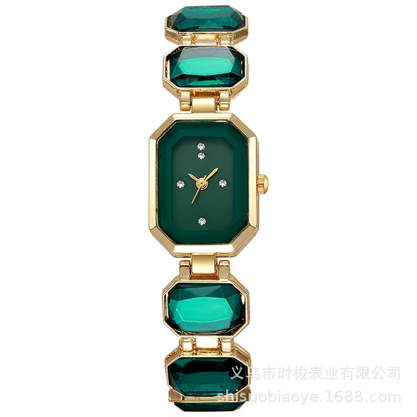 Women's Square Alloy Quartz Watch Light Luxury Niche Elegant Fashion Style