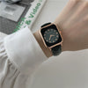 Women's Square Alloy Watch With Ordinary Glass Mirror And Diamond Design Simple Fashion And Leisure Style