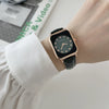 Women's Square Alloy Watch With Ordinary Glass Mirror And Diamond Design Simple Fashion And Leisure Style