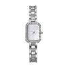 Women's Square Digital Quartz Watch Light Luxury Casual Hollow Stainless Steel Alloy