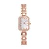 Women's Square Digital Quartz Watch Light Luxury Casual Hollow Stainless Steel Alloy