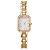 Women's Square Digital Quartz Watch Light Luxury Casual Hollow Stainless Steel Alloy