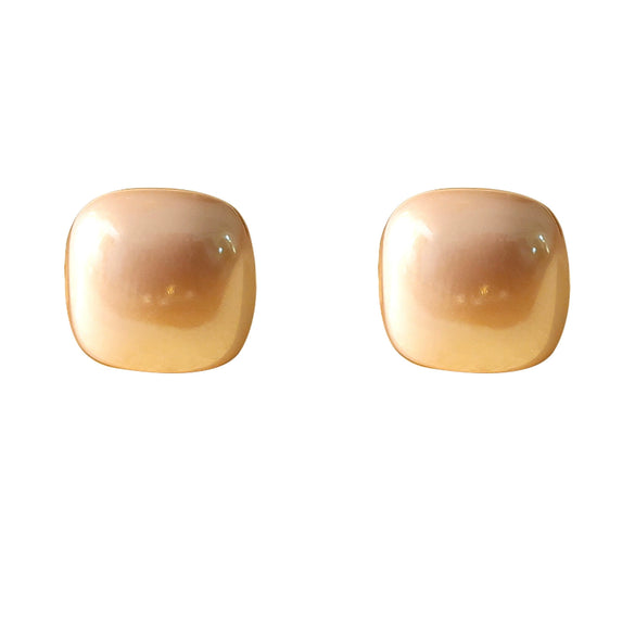 Women's Square Geometric Copper Electroplated Earrings