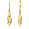 Women's Square Hammered Copper Pendant Earrings With Geometric Exaggerated Design And Electroplated Finish