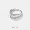 Women's Square Microinlaid Zircon Ring Copper Electroplated Platinum 18K Gold Fashion Geometric Jewelry