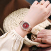 Women's Square Quartz Watch With Steel Band And Alloy Case Casual Style