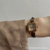 Women's Square Retro Leisure Watch Alloy Case Ordinary Glass Mirror
