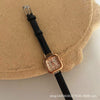 Women's Square Retro Leisure Watch Alloy Case Ordinary Glass Mirror