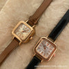 Women's Square Retro Leisure Watch Alloy Case Ordinary Glass Mirror