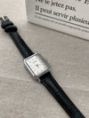 Women's Square Retro Quartz Watch With Pu Strap And Alloy Case