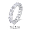 Women's Square Ring S925 Sterling Silver With Diamond And Geometric Design