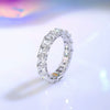 Women's Square Ring S925 Sterling Silver With Diamond And Geometric Design
