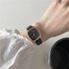 Women's Square Small Watch Alloy Case Imitation Leather Strap Leisure Style