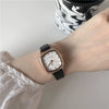 Women's Square Small Watch Alloy Case Imitation Leather Strap Leisure Style