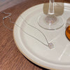 Women's Square Titanium Steel And Copper Necklace With Inlaid Zircon And Geometric Style