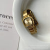 Women's Square Watch With Bamboo Strap And Alloy Case