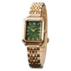 Women's Square Zinc Alloy Case Alloy Strap Quartz Watch With Heart Bracelet Leisure Style